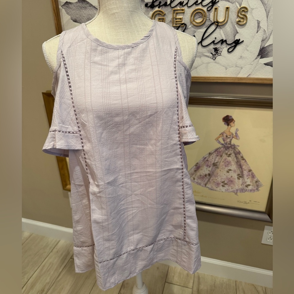 5 for $30 DOE & RAE Flutter Sleeve Open Shoulder Top